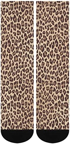 Leopard je pjevao otisak Smiješnih čarapa preko čarapa s visokim cijevima od telećih čarapa za muškarce žene