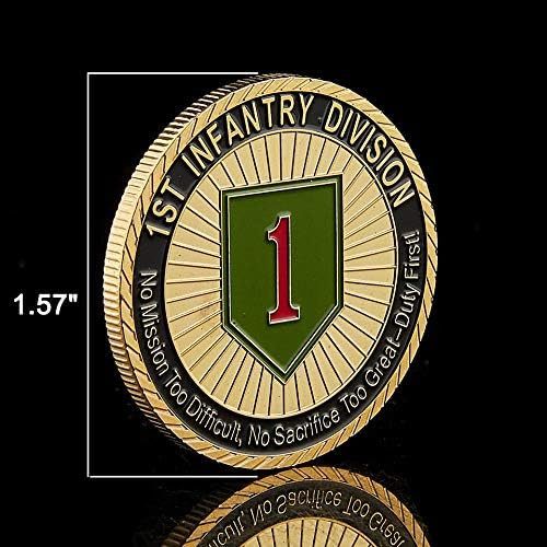 1775. USA Challenge Vojna vojska 1. pješačka divizija Velika dužnost vojnika časti Zlatna zbirka novčića