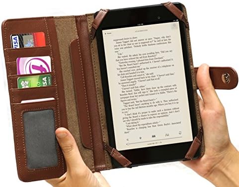 Navitech 7 Smeđa kožna knjiga stil knjige Folio kućište/naslovnica i olovka olovka kompatibilno sa Samsung Galaxy Tab 3 7,0 Lite &