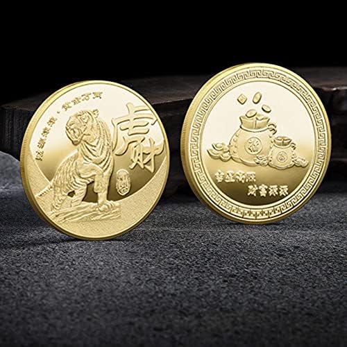 Komemorativni novčić Zlatoplasirani srebrni tiger godina Komemorativna medalja sretna kripto valuta 2021 Kolekcionar s ograničenim