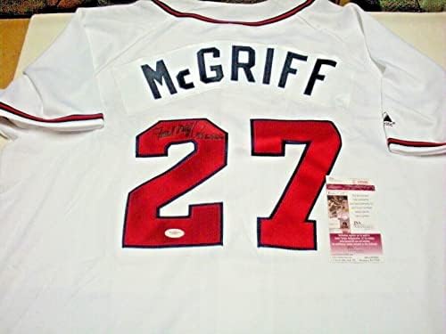 Fred McGriff Atlanta Braves, 95 WS Champs JSA/COA potpisao je službeni Veličanstveni dres - Autografirani MLB dresovi