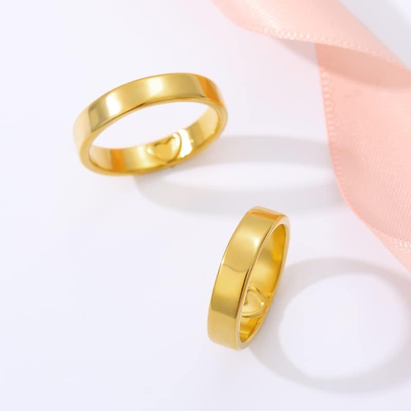 Dugoltrane žene i muškarci prstenovi u obliku srca rezbareni jednostavni okrugli ružičasti nakit nakit za vjenčanje najbolje - Platinum