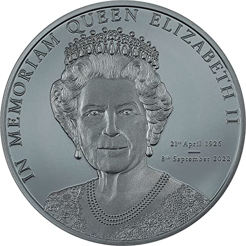 2022. de Memoriam kraljica Elizabeta II Powercoin u crnoj dokaziji 1 oz srebrni novčić 5 $ Cook Islands 2022 Dokaz
