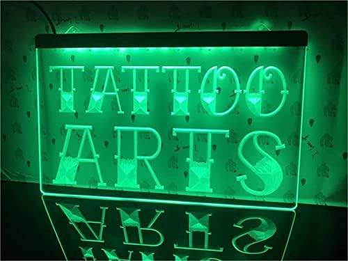 DVTEL TATTOO ARTS TRGOVINA Neonska znaka LED modeliranje svjetlosnih slova natpis Akrilna ploča Neonsko ukrasno svjetlo, 60x40cm Hotel