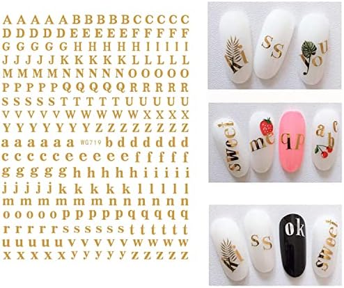 Jmeowio slova naljepnice za nokte naljepnice naljepnice 8 listova samo ljepljivi dizajner Engleski abecedni abecedni dizajn umjetnosti
