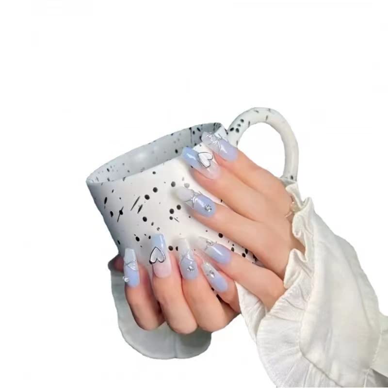 Dugi lažni nokti s ručno izrađenim dizajnom za žene s UV premazom ručno izrađeni gel lak s dizajnom od 10 kom.