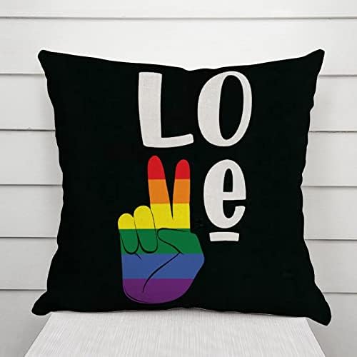 Ljubav gay lgbt ponos Bacd jastuk za jastuk za jastuk za jastuk Gay Pride Rainbow LGBT Isti seks gay jastuk poklopac kvadrata za dekortu