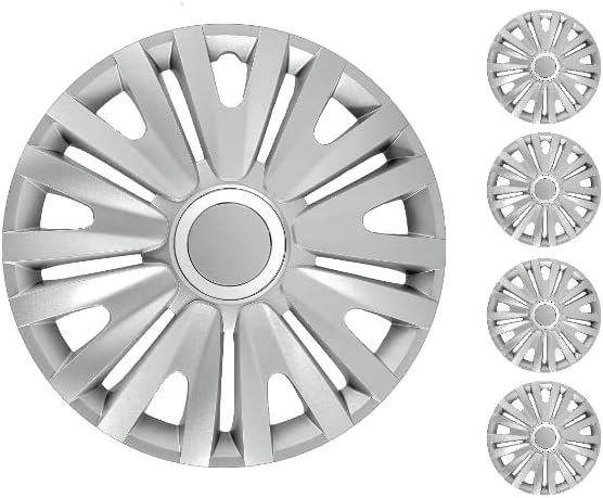 Copri set od 4 kotača s 14-inčnim srebrnim hubcap-om koji odgovara Honda Civic