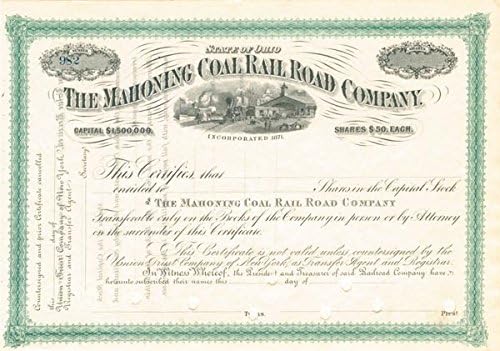 Mahoning Coal Railroad Co. - Neobjavljena potvrda o skladištu