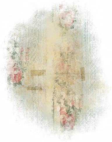 Ruža tapeta prekrivanje rižinog papira, 8 x 10,5 inča - 6 x različite ispisane slike s mulberry papirom 30gsm vidljiva vlakna za zanatske