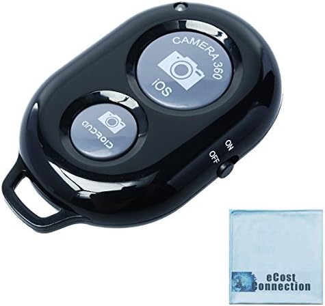 Bežični gumbi za daljinsko upravljanje okidačem za pametne telefone 1, crni, okrugli, s krpom za čišćenje od mikrovlakana
