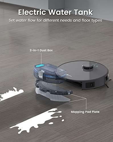 Lefant M1 Robot Vacuum and Mop Combo, Lidar Navigation, 3500PA usisna snaga, 150 min izvođenja, zona bez GO, kontrola Alexa/App, samo-punjenje