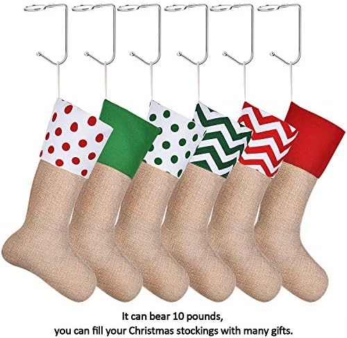 Suncane božićne čarape za čarape Mantel kuke vješalica božićna sigurnost Hang Grip čarapa za ukras za božićnu zabavu, srebro