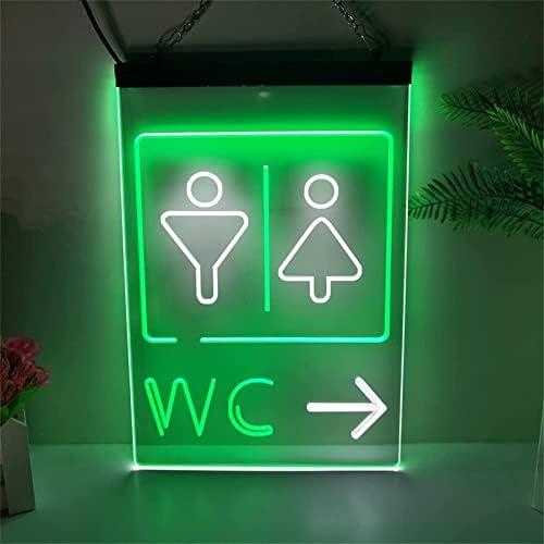 DVTEL WC WCO NEONG ZNAČAJ LED Modeliranje svjetlosnih slova natpis Akrilna ploča Neonsko ukrasno svjetlo, 30x40cm Hotel Restaurant