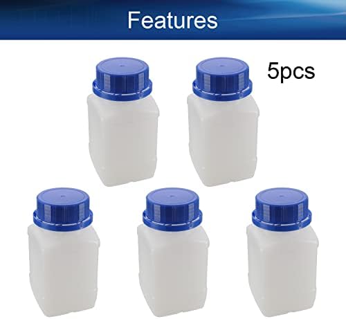 Plastična laboratorijska boca s kemijskim reagensom, uzorak za brtvljenje uzoraka od 250 ml uzorka tekućina/čvrsta skladištenja, plava