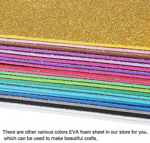 Patikil Glitter Eva pjenasti listovi meki papir samoljepljivi 11,8 x 7,8 inčni svijetlo ljubičasta za DIY projekti pakiranje od 6