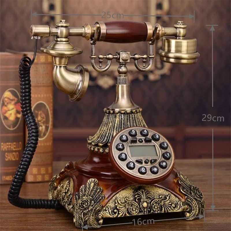 Zykbb antikvite fiksni telefonski modni vintage fiksni telefon plavo pozadinsko osvjetljenje+handsfree+id pozivatelja