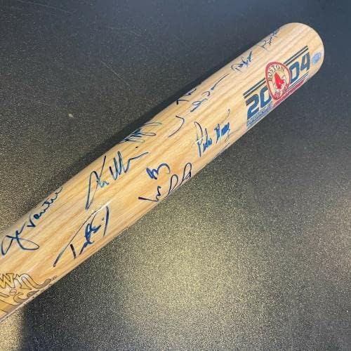 2004. Boston Red Sox World Series Champs ekipa potpisala Baseball Bat Steiner Coa - Autografirani MLB šišmiši