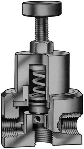 R-K Industries NLB serija 1/4 PVDF PressSure zaobilazni ventil 10-80PSG tlak u reljefu, vakuum-100psig Viton Seals FNPT