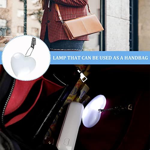 Svjetlo torbice u stilu srca Buck, svjetlo torbice s aktivacijom na dodir, viseće noćno svjetlo za žene i djevojke, ukrasna svjetla