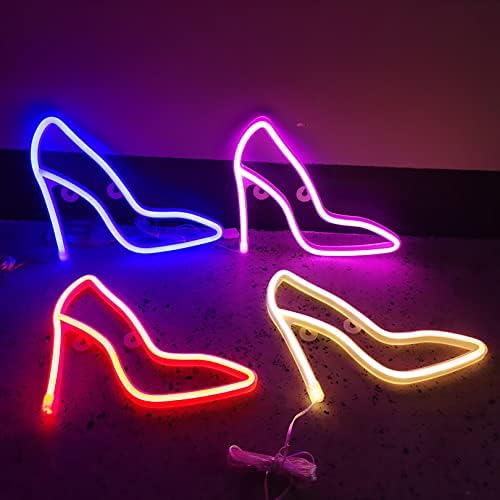MyAou cipele s visokim petama LED neonski lagana šarena dugana neonskog znaka Viseća noćna svjetiljka za kućna zabava za odmor za vjenčanje