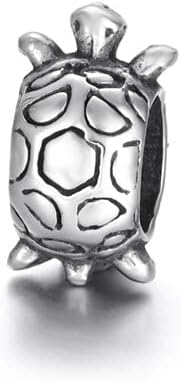 Tucus od nehrđajućeg čelika kornjača polirana 5 mm rupa metala metala europske perlice za životinje za izradu nakita za izradu nakita