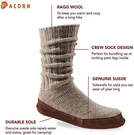 Originalne čarape Acorn Women's & Men's Originalne papuče, fleksibilni oblak jastuk s podlogom od antilop, duljina srednjeg teleta