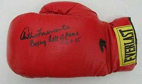 Sudac Arthur Mercante 1995 Hof potpisao je boksačku rukavicu 134530-boksačke rukavice s autogramom