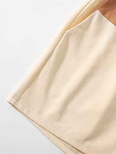 SOLY HUX ženske elastične kratke hlače koje trče visoki struk Blok u boji znoj s džepovima