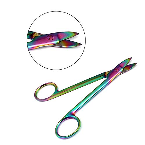 Laja Uvozi multitanijske boje Rainbow Crown Scissors 4,5 Ravni nehrđajući čelik