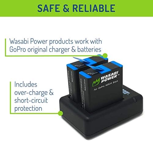 Wasabi Power Hero9 baterija i dvostruki punjač za GoPro Hero 9 Black