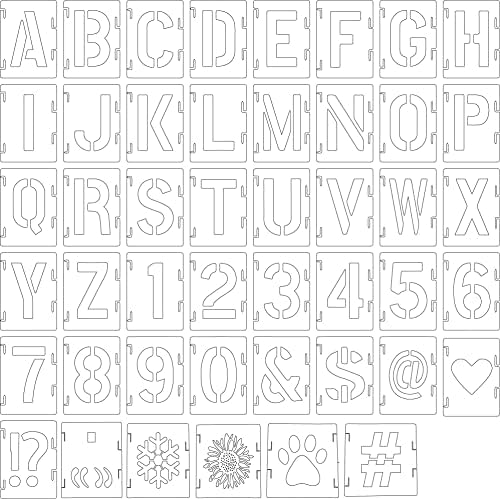 Divovski 4 Visoka abeceda slova A - Z kapitalno slovo plastične šablone plus dodaci za zanatske zidove hobi