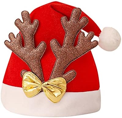 Božićni šešir, šešir Djeda Božićnjaka za odrasle Uniseks, Slatki baršunasti udobni Božićni blagdanski šešir za novogodišnju blagdansku