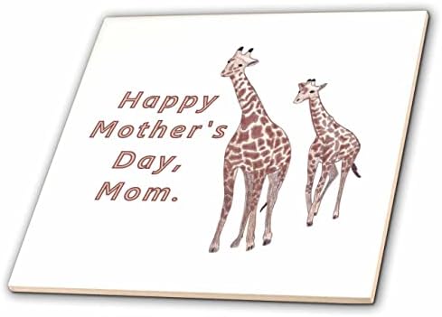 3ND - slika majke i djeteta žirafe Sretan Majčin dan, mama-pločica