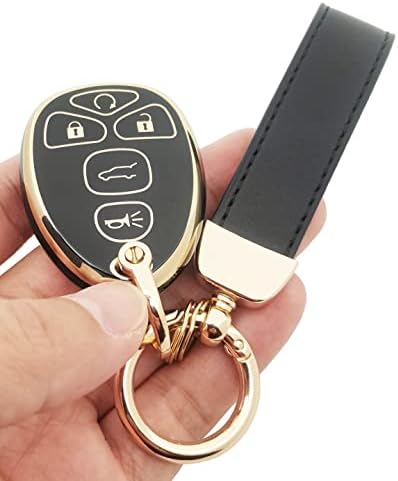 Vurbemes TPU zaštitni ključ ključ fob pokrivača prikladan za Chevy Tahoe Traverse Suburban Impala Monte Carlo GMC Acadia Yukon & Cadillac