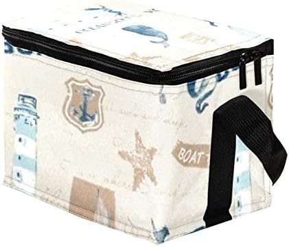 Hladnjak za višekratnu upotrebu izolirana Školska radna plaža smeđa kutija za ručak s uzorkom u obliku slova U. mala torba za ručak