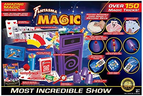 Fantasma najnevjerojatnija show magic set -150+ trikovi - klasični magični kit za početnike za dječake i djevojčice 6 i više, plava