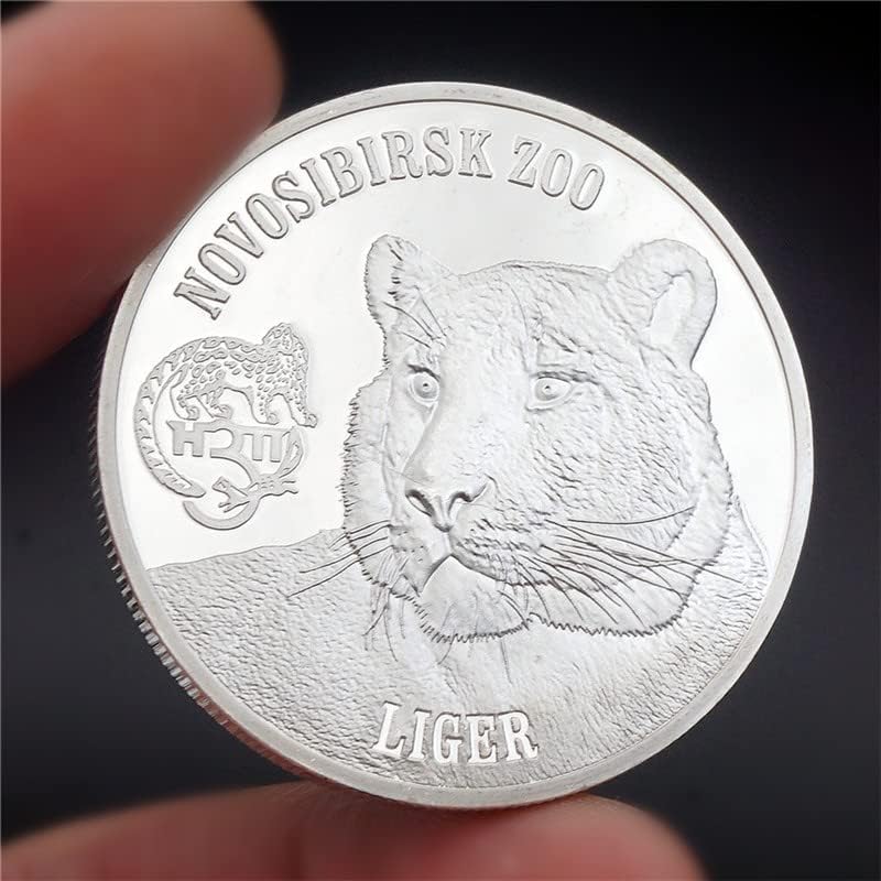 Spot Animal Coin Liger Commumorativni novčić srebrni novčić Medalja Lion Coin Tiger Coin kolekcija