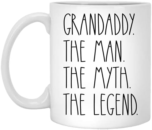 Šalica za kavu Djed-čovjek-mit-legenda - Božićni pokloni-rođendanski poklon-Sretan rođendan djed - najbolja šalica za kavu za Djeda-šalica