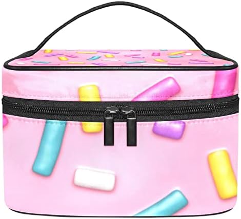 Mala torba za šminkanje, kozmetički organizator za zatvaranje u patentnom zatvaraču za žene i djevojke, Candy Pink