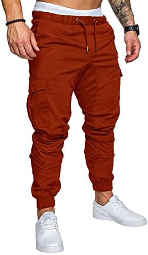 Muški teretni joggers hlače Sport Gym Twispants konusne atletske teretne hlače s džepovima