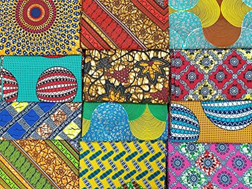 6 komada pamučne tkanine u afričkom stilu-pamučna tkanina, veličina: 22 inča 17,5 inča, Ankara materijal za šivanje, izradu maski,