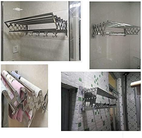 50-100cm štedi prostor zidni stalak za sušenje rublja, držač ručnika za kupaonicu s kukama, sklopivi stalak za sušenje rublja, stalak