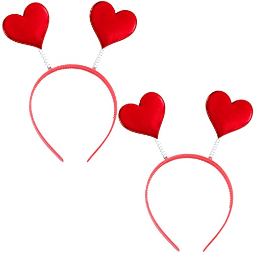 2 komada, traka za glavu sa srcem za Valentinovo, obruči za kosu, crveno srce, pokrivalo za glavu, traka za kosu, kravate za kosu,