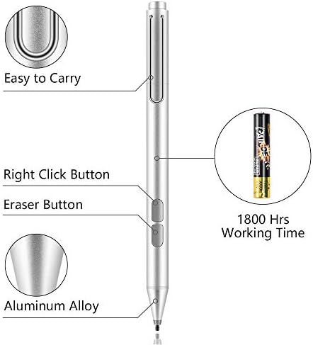 Olovka za palac, [Ažurirano] olovka osjetljiva na dlan 4096, kompatibilna s novim tipkama 9 i tipkama 8 / laptop 5 / tipkama 2+, baterijom,