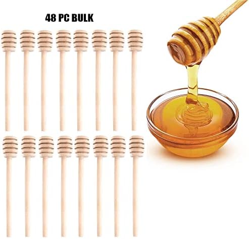 48 kom drveni štapić za med, miješalica za miješanje, staklenka za Saće, žlica za prskanje meda