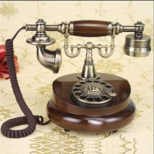 KLHHG Retro Vintage Telefonski telefoni Klasični stol s fiksnim telefonom s stvarnim vremenom i ID -om pozivatelja za uređenje ureda