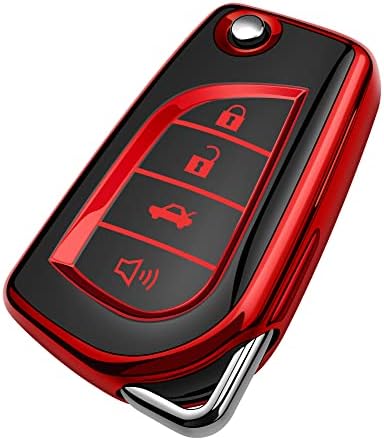 Tukellen za Toyota ključ fob pokrivača posebna mekana tipka TPU ključ ključa Shell kompatibilna s Fortuner tundra Camry Rav4 Highlander