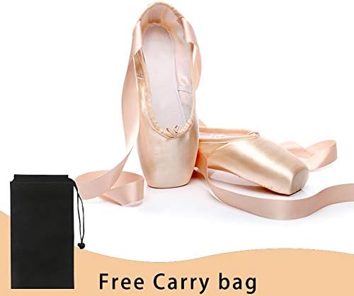 Dkzsyim ženske i djevojke ružičaste baletne cipele s vrpcom baletne plesne cipele za nožne nožne cipele, model ZJBL