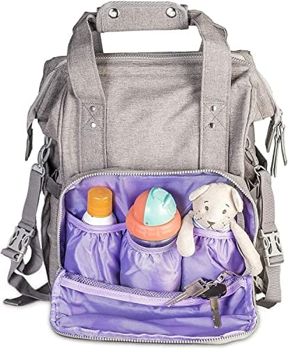 Okrug zupčanika za bebe pelene ruksak, unisex multifunkcionalni vodootporni putni paket s jastučićima za promjenu majčinstva i kolicama,